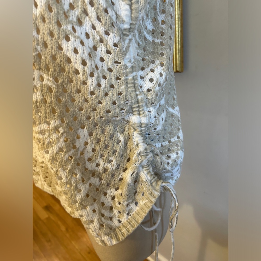 Ruby Rd Nwot Open Weave Side Pull Sweater Sz L - image 3